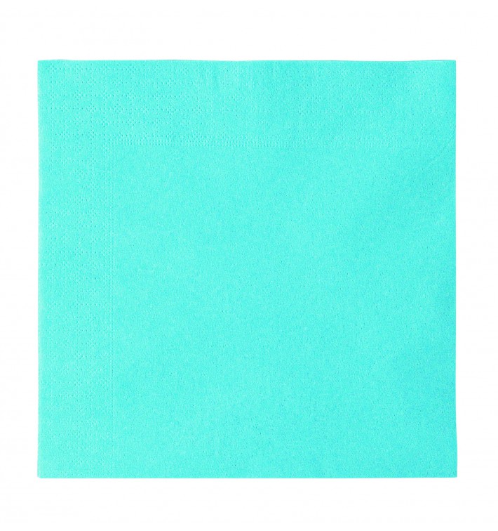 Serviette Papier 2 épaisseurs Bleu Clair 33x33cm (50 Unités)