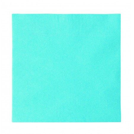 Serviette Papier 2 épaisseurs Bleu Clair 33x33cm (2000 Utés)