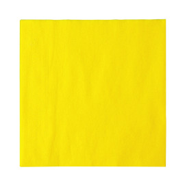 Serviette Papier 2 épaisseurs Jaune 33x33cm (1200 Unités)