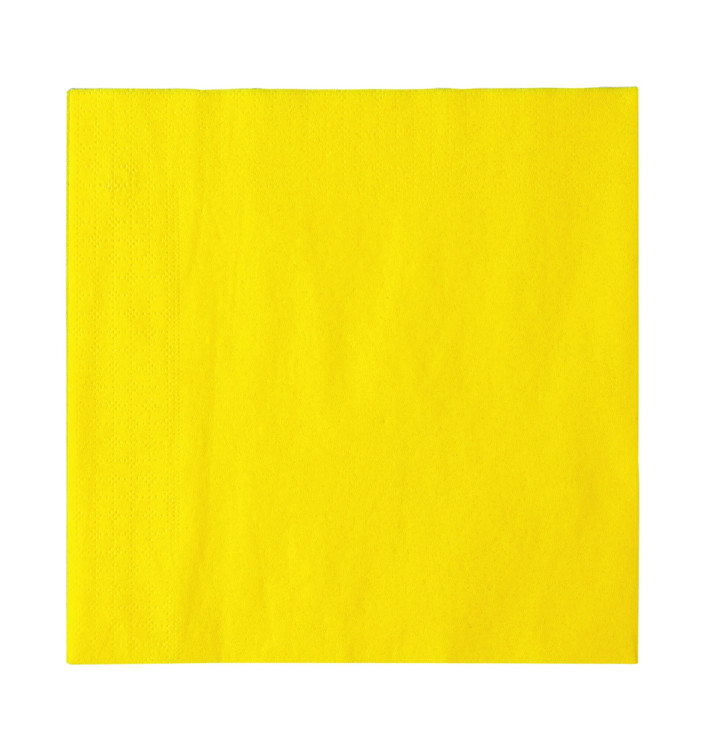Serviette Papier 2 épaisseurs Jaune 33x33cm (1200 Unités) Serviette Papier 2 épaisseurs Jaune 33x33cm (1200 Unités)