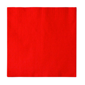 Serviette Papier 2 épaisseurs Rouge 33x33cm (50 Unités)