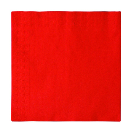 Serviette Papier 2 épaisseurs Rouge 33x33cm (50 Unités)