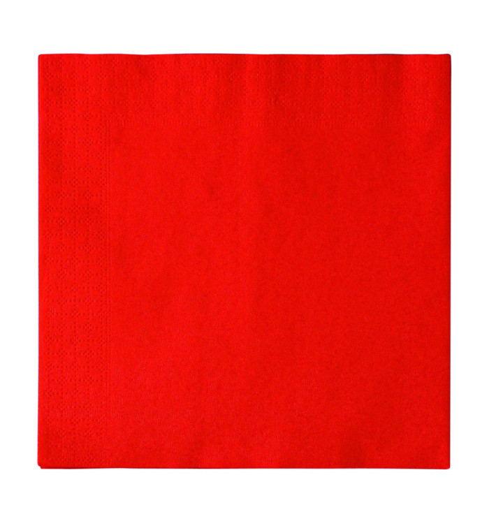 Serviette Papier 2 épaisseurs Rouge 33x33cm (1200 Unités) Serviette Papier 2 épaisseurs Rouge 33x33cm (1200 Unités)