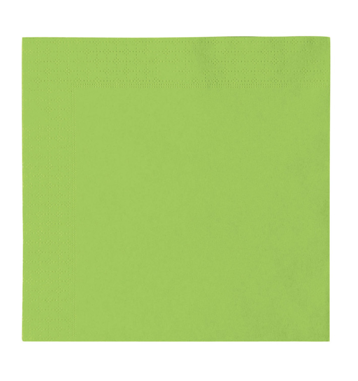 Serviette Papier 2 épaisseurs Vert citron 33x33cm (1200 Utés) Serviette Papier 2 épaisseurs Vert citron 33x33cm (1200 Utés)