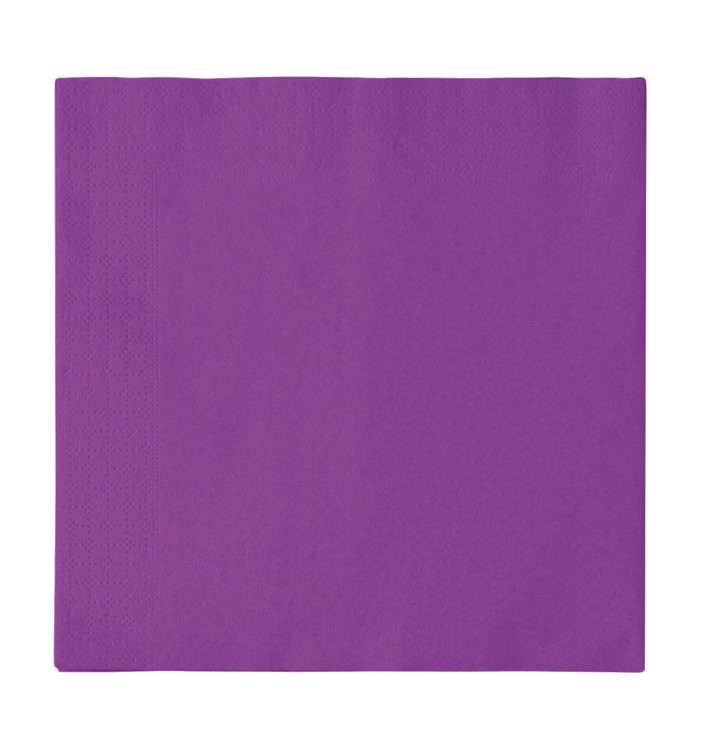 Serviette Papier 2 épaisseurs Violet 33x33cm (50 Unités)