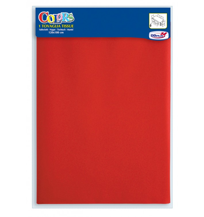 Set de Table papier rouge 1,2x1,8m (24 Utés)