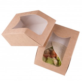 Boîte en Carton Kraft avec Fenêtre 90x51x120mm (25 Utés)