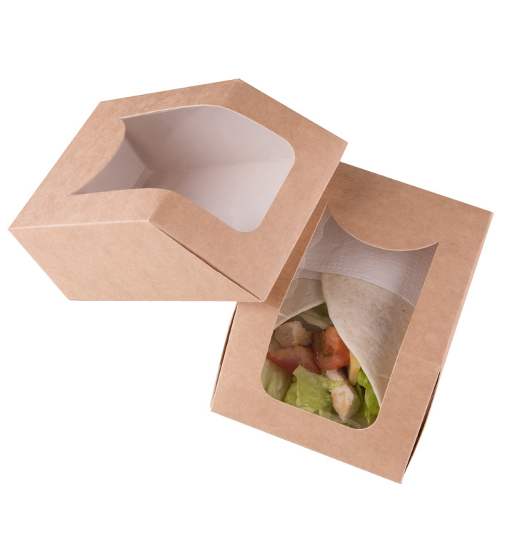 Boîte en Carton Kraft avec Fenêtre 90x51x120mm (25 Utés) Boîte en Carton Kraft avec Fenêtre 90x51x120mm (25 Utés)