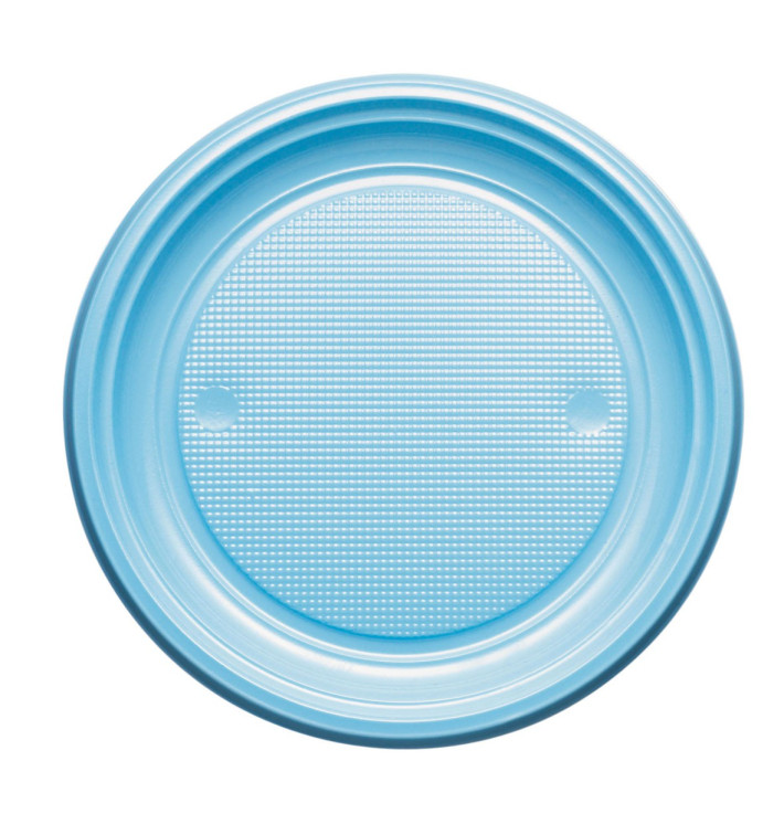 Assiette Plastique PS Plate Bleu Clair Ø220mm (780 Unités) Assiette Plastique PS Plate Bleu Clair Ø220mm (780 Unités)