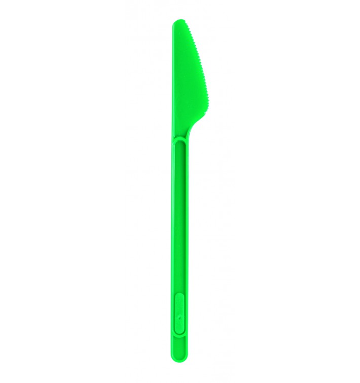 Couteau Plastique PS Vert 175mm (20 Unités)