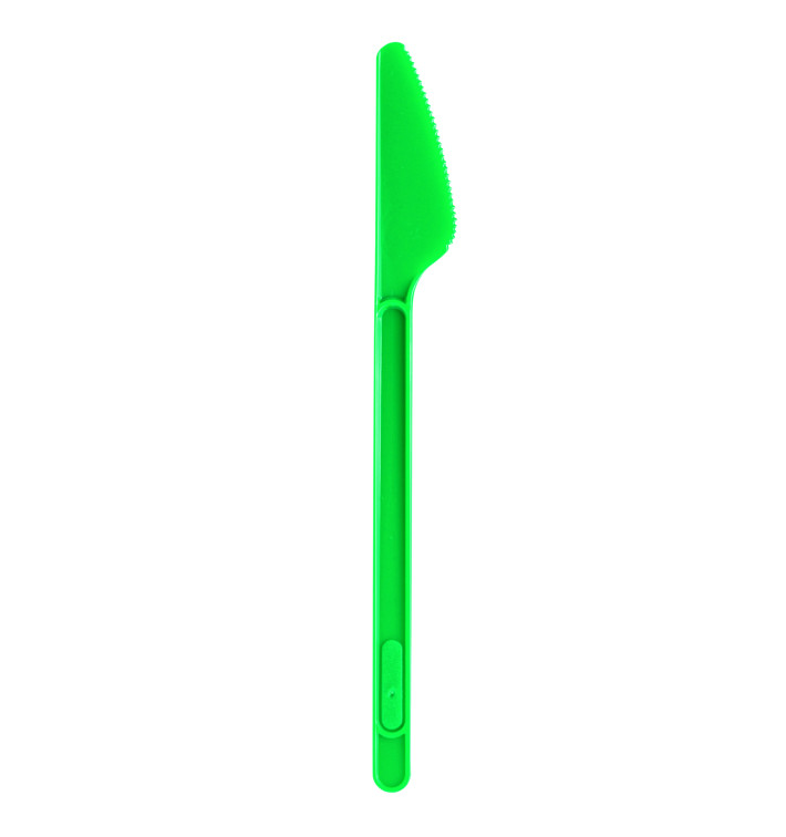 Couteau Plastique PS Vert 175mm (20 Unités) Couteau Plastique PS Vert 175mm (20 Unités)