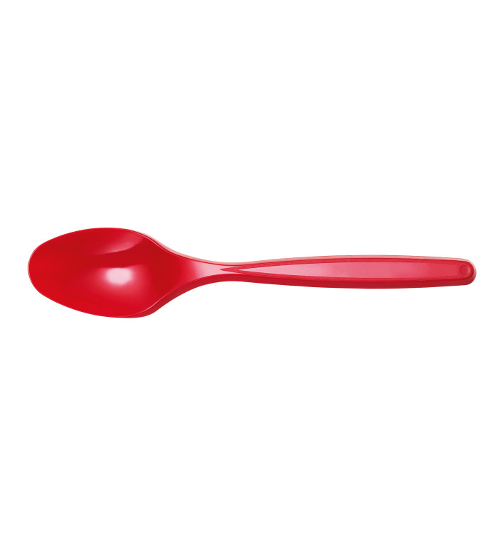 Petite Cuillère Plastique PS Rouge 120mm (40 Unités) Petite Cuillère Plastique PS Rouge 120mm (40 Unités)
