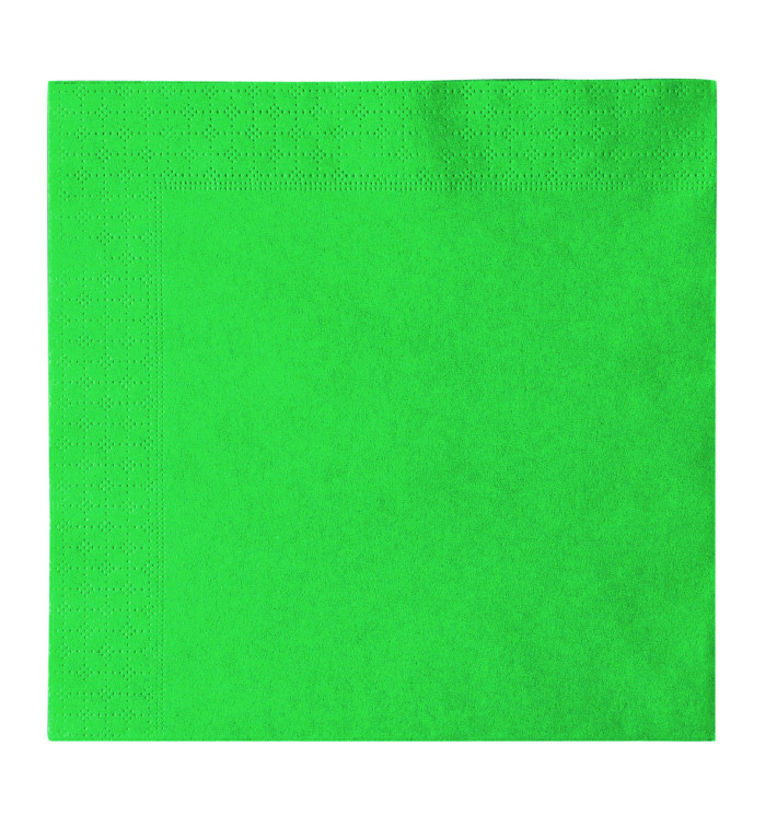 Serviette Papier 2 épaisseurs Vert 33x33cm (50 Unités) Serviette Papier 2 épaisseurs Vert 33x33cm (50 Unités)