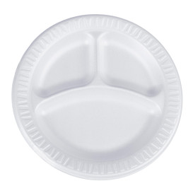 Assiette Thermique FOAM "Quiet Classic" 3 C. Stratifié Blanc Ø230mm (125 Unités)