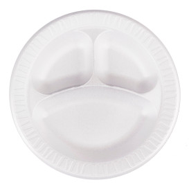 Assiette Thermique FOAM "Quiet Classic" 3 C. Stratifié Blanc Ø260mm (125 Unités)