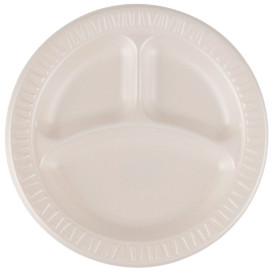 Assiette Thermique FOAM "Quiet Classic" 3 C. Stratifié Miel Ø230mm (500 Unités)