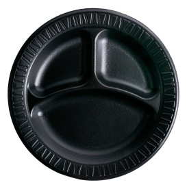 Assiette Thermique FOAM "Quiet Classic" 3 C. Stratifié Noir Ø230mm (125 Utés)