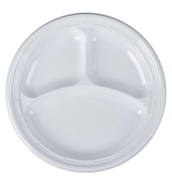 Assiette en Plastique PS "Famous Impact" 3 C. Blanc Ø260mm (125 Unités) Assiette en Plastique PS "Famous Impact" 3 C. Blanc Ø260mm (125 Unités)