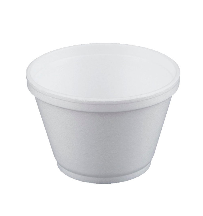 Pot en Foam Blanc 6OZ/180ml Ø8,9cm (1000 Unités) Pot en Foam Blanc 6OZ/180ml Ø8,9cm (1000 Unités)