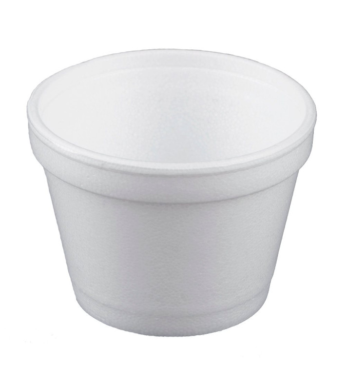 Pot en Foam Blanc 4OZ/120ml Ø7,4cm (1000 Unités) Pot en Foam Blanc 4OZ/120ml Ø7,4cm (1000 Unités)