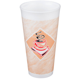 Gobelet isotherme FOAM "Café" 20Oz/600ml Ø9,4cm (20 Unités)