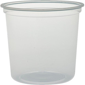 Récipient en Plastique PP "Deli" 24Oz/710ml Transp. Ø120mm (500 Unités)