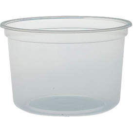 Récipient en Plastique PP "Deli" 16Oz/473ml Transp. Ø120mm (500 Unités)