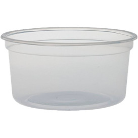 Récipient en Plastique PP "Deli" 12Oz/355ml Transp. Ø120mm (25 Unités)