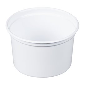 Récipient en Plastique PP "Deli" 16Oz/473ml Blanc Ø120mm (25 Unités)