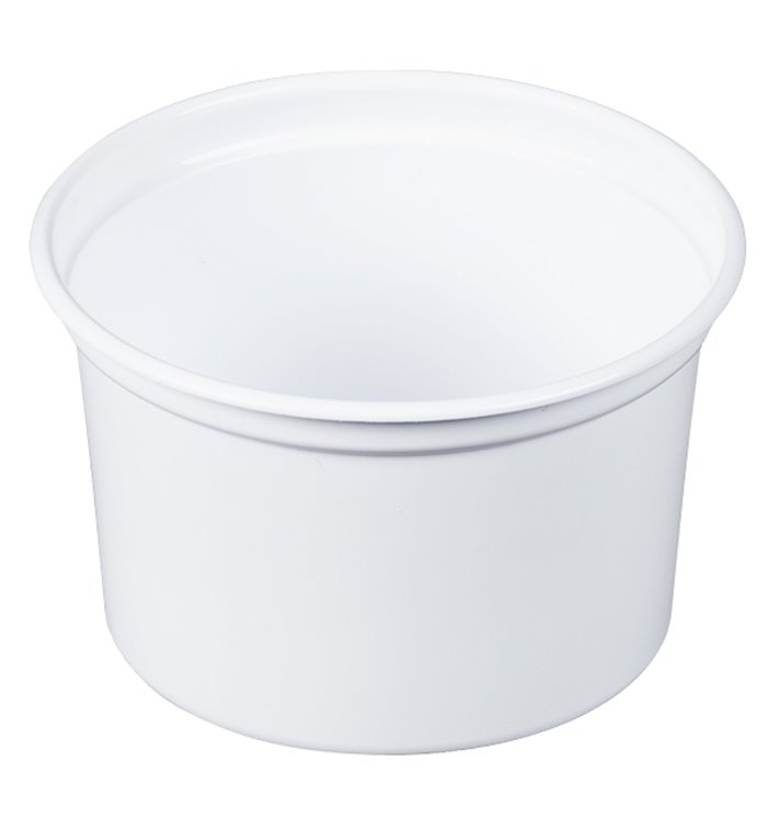 Récipient en Plastique PP "Deli" 16Oz/473ml Blanc Ø120mm (25 Unités)