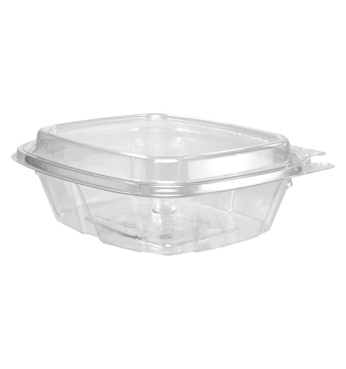Récipient Inviolable Plastique PET Couvercle Haut 240ml (100 Utés) Récipient Inviolable Plastique PET Couvercle Haut 240ml (100 Utés)