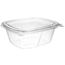 Récipient Inviolable Plastique PET Couvercle Plat 355ml (200 Utés)