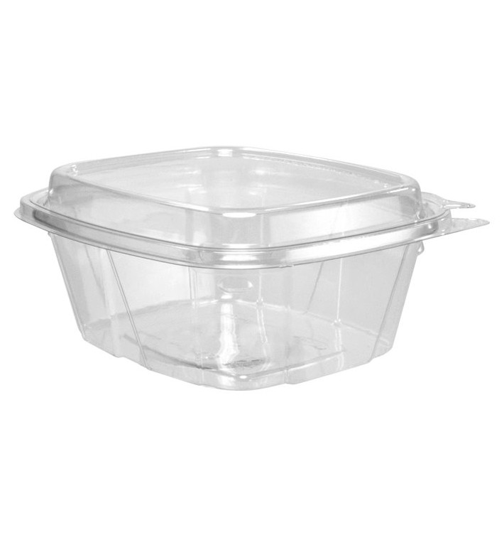 Récipient Inviolable Plastique PET Couvercle Haut 475ml (200 Utés) Récipient Inviolable Plastique PET Couvercle Haut 475ml (200 Utés)