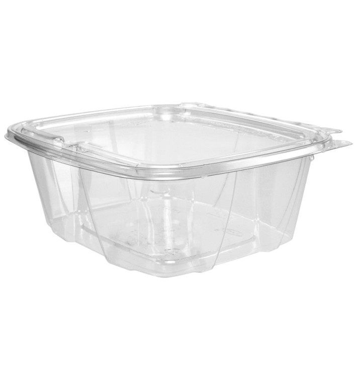 Récipient Inviolable Plastique PET Couvercle Plat 950ml (100 Utés) Récipient Inviolable Plastique PET Couvercle Plat 950ml (100 Utés)