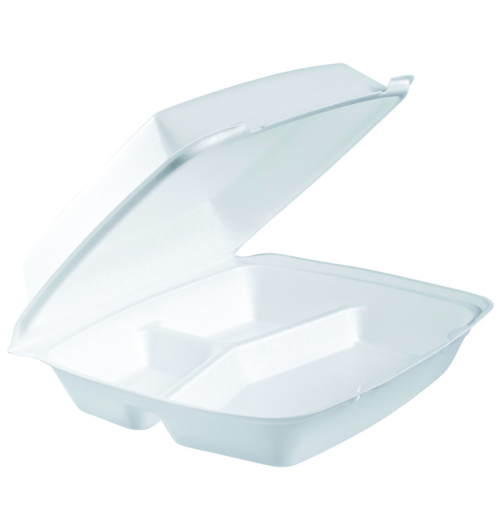 Boîte en FOAM MenuBOX 3 C. Blanc 240x235mm (100 Utes) Boîte en FOAM MenuBOX 3 C. Blanc 240x235mm (100 Utes)