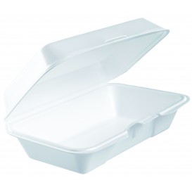 Boîte en FOAM LunchBox Blanc 225x140mm (250 Utes)