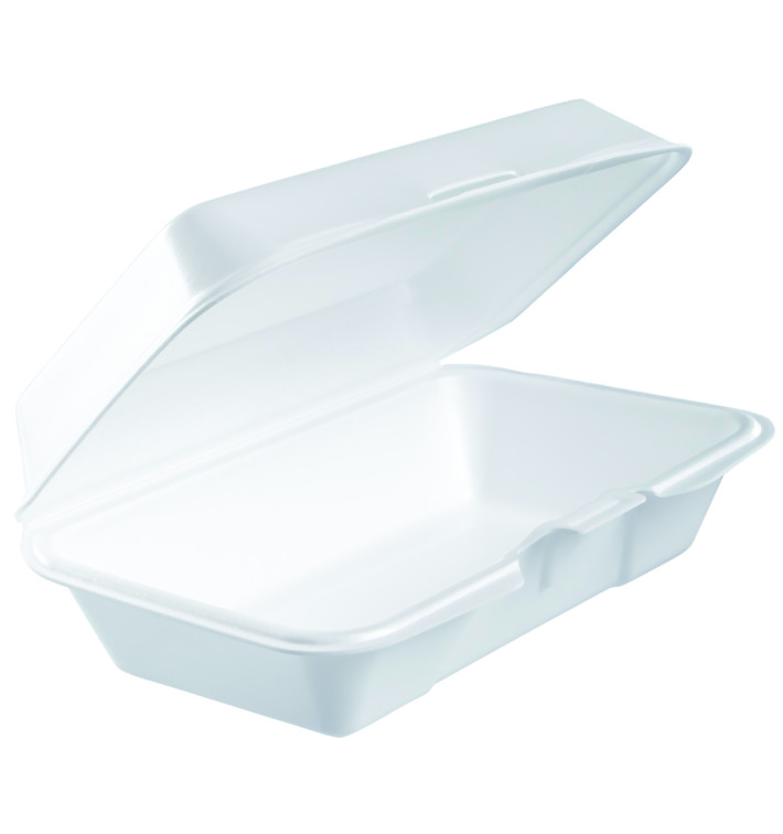 Boîte en FOAM LunchBox Blanc 225x140mm (250 Utes)