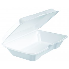 Boîte en FOAM LunchBox Blanc 230x150X65mm (100 Utes)