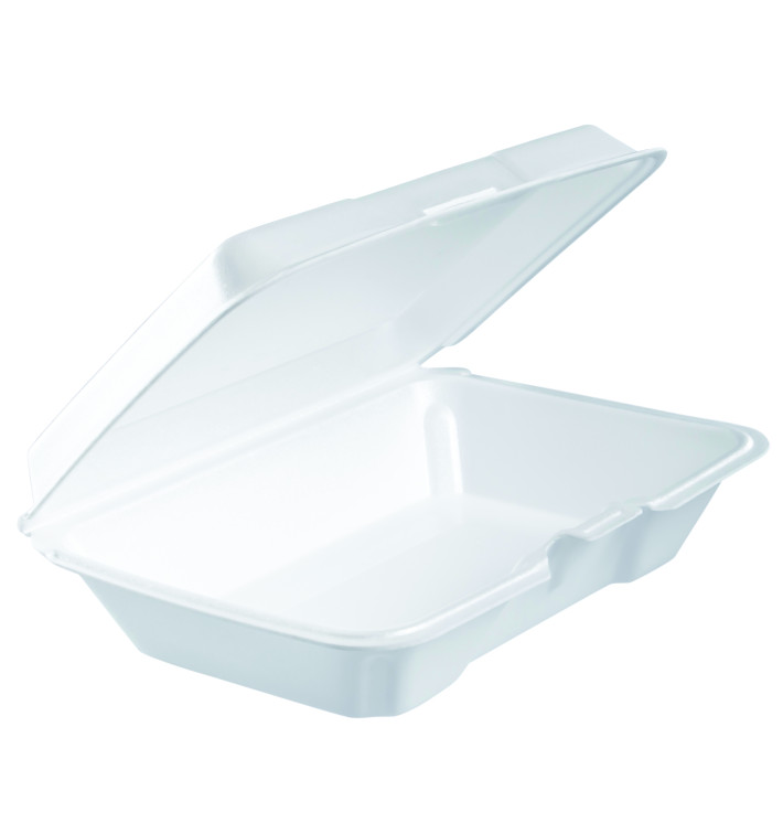 Boîte en FOAM LunchBox Blanc 230x150X65mm (100 Utes)