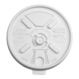 Couvercle "Lift n' Lock" PS Blanc Ø9,4cm (100 Utés)