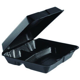 Boîte en FOAM MenuBox 3C. Détachable Noir 240x235mm (100 Utes)