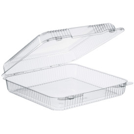 Barquette Plastique OPS "StayLock" charnière Transp. 1370ml (250 Utés)
