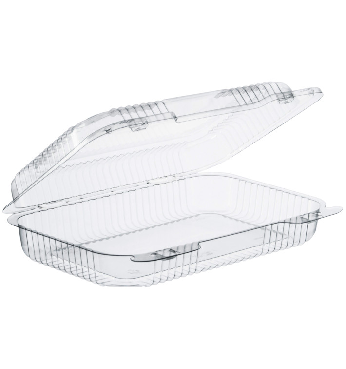 Barquette Plastique OPS "StayLock" charnière Transp. 991ml (125 Utés) Barquette Plastique OPS "StayLock" charnière Transp. 991ml (125 Utés)