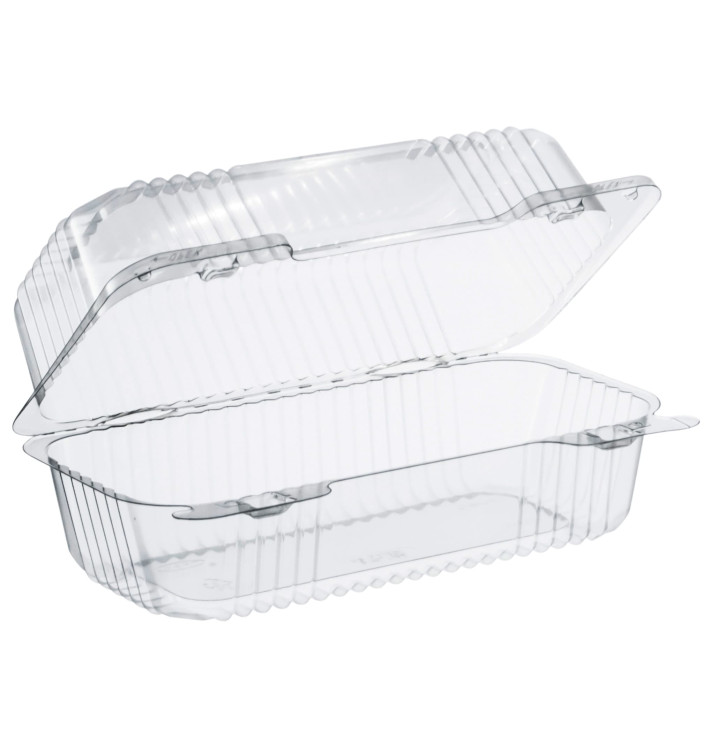 Barquette Plastique OPS "StayLock" charnière Transp. 707ml (125 Utés)