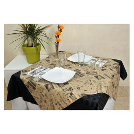 Nappe en papier 1x1m Cachemire Noir 37g (400 Unités)