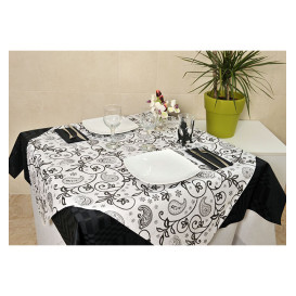 Nappe en papier 1x1m "Cachemire Noir" 37g (400 Unités)