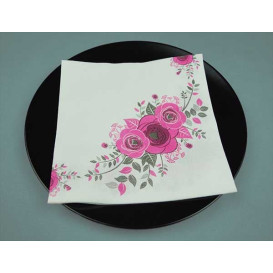Serviette en Airlaid "Bouquet" 40x40cm (50 Unités)