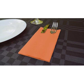 Serviette Kangourou en Airlaid Orange 40x40cm (30 Unités)