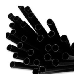 Paille pour Granités  Ø8mm 25cm Noire (10.000 Pièces)