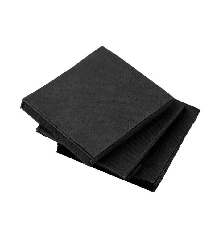 Serviette en Papier Micro Point 20x20cm Noir (100 Utés) Serviette en Papier Micro Point 20x20cm Noir (100 Utés)